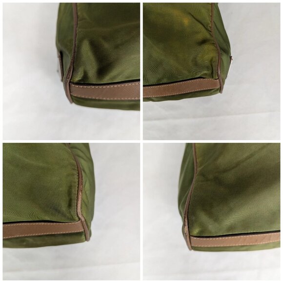 Authentic Prada Nylon Classic Handbag Olive Green Made In Italy - Picture 14 of 15